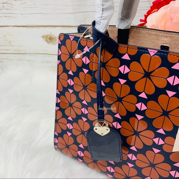 #bagsavenue FAST SHIPPING Kate spade Sam floral spade medium satchel NWT - Picture 6 of 11
